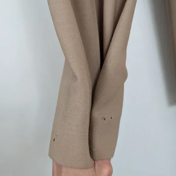 Talbots Tan Worsted Wool Vintage 3 Button Suit Jacket Women's 12